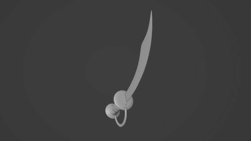  Pirate sword for assembling a pirate costume 3D model_8
