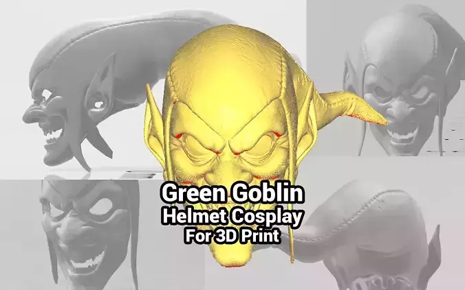 Green Goblin Helmet Cosplay 3D print model