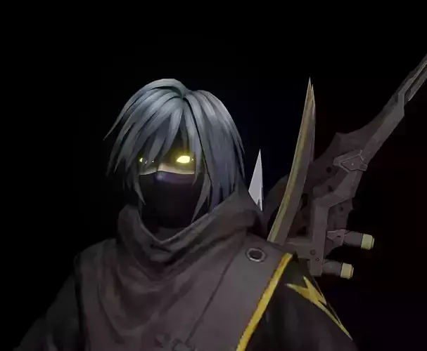 Ghost Shadow final fantasy xiv character art 3D model