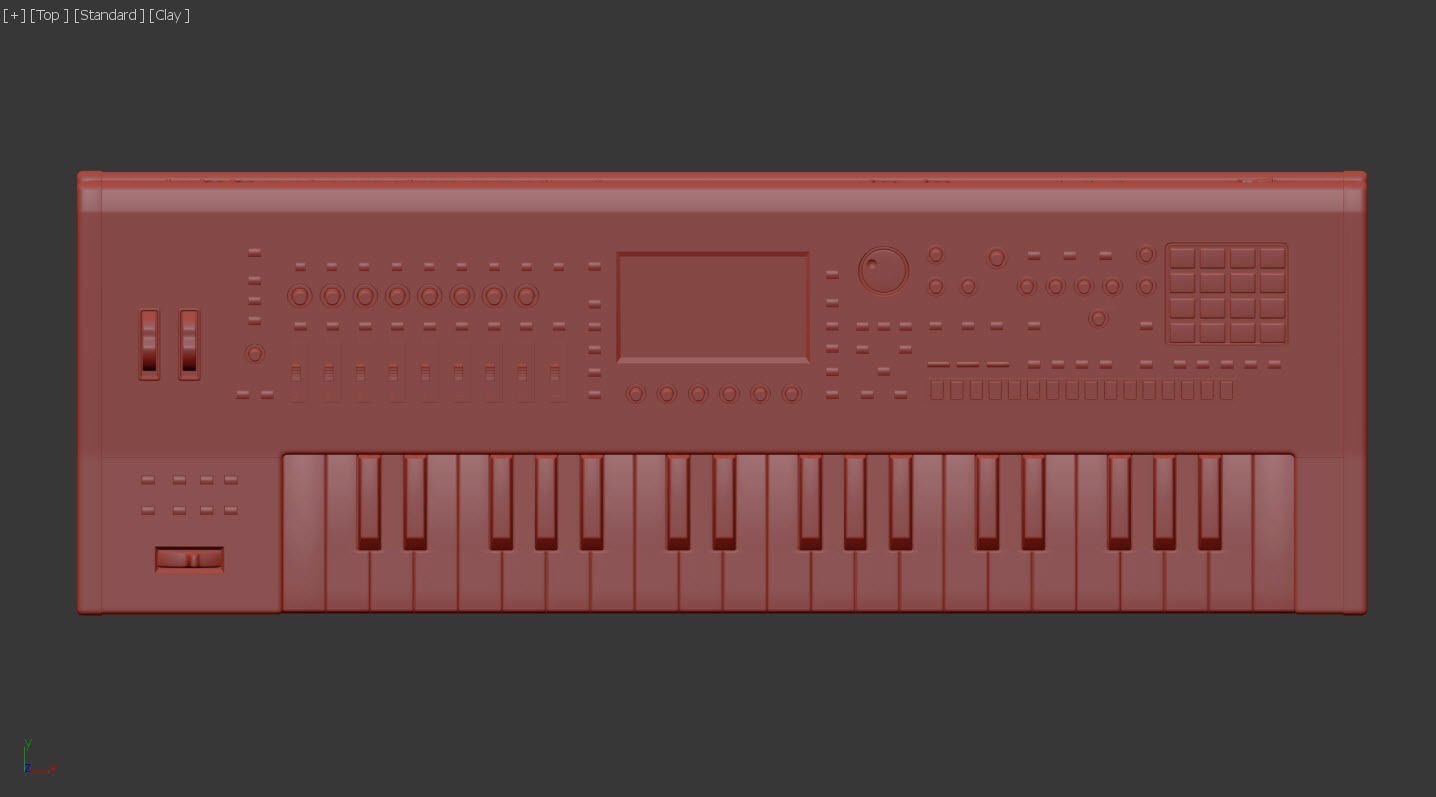 Roland Fantom 6 3D model_7