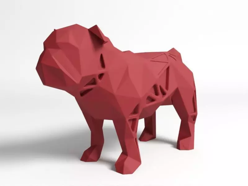 Polygon Bulldog 3D print model_0