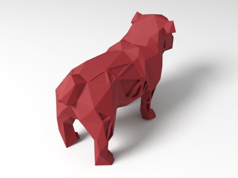Polygon Bulldog 3D print model_4