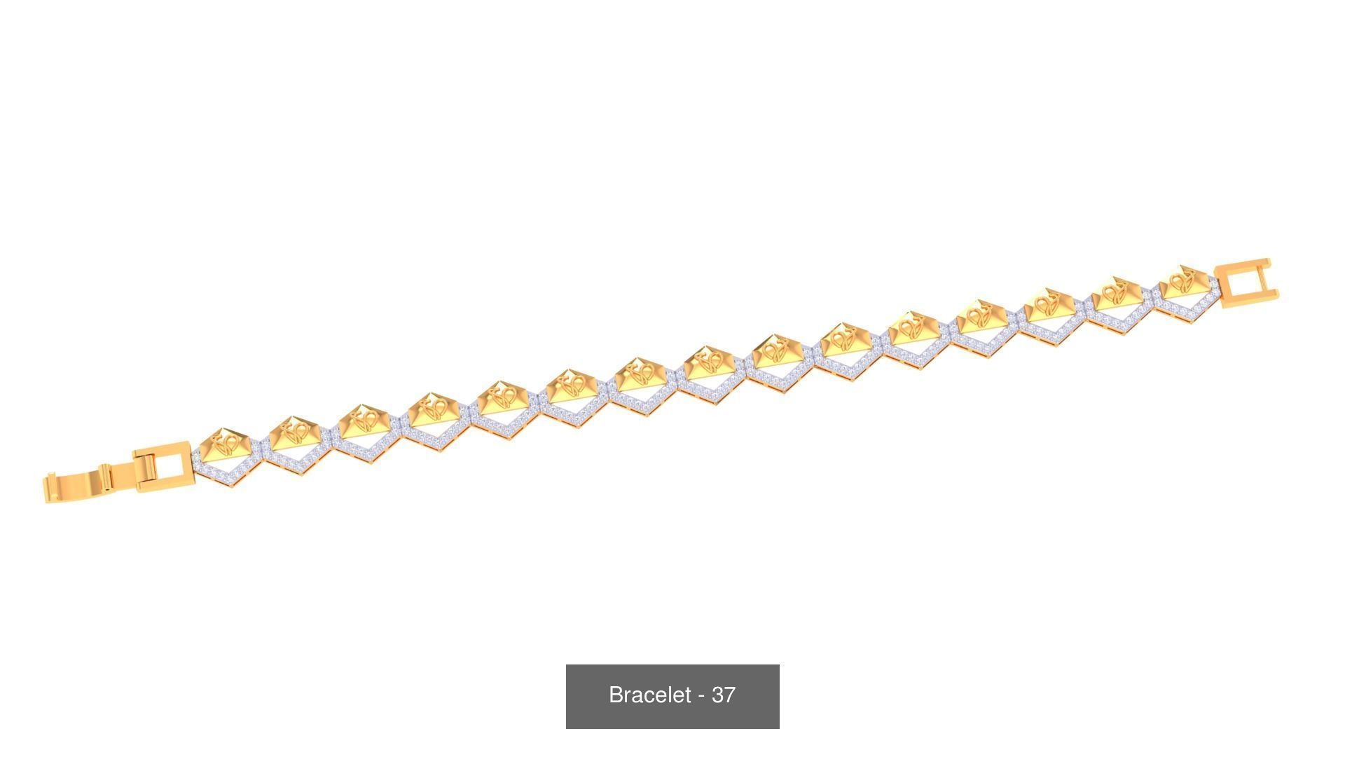 74 Chain Bracelet Unisex Bracelets Pack 3D Model Collection_33