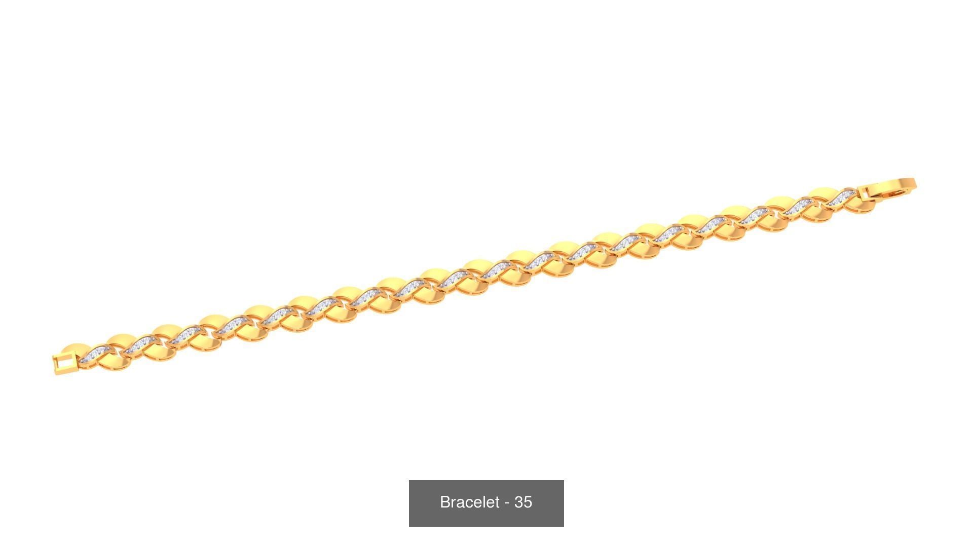 74 Chain Bracelet Unisex Bracelets Pack 3D Model Collection_35