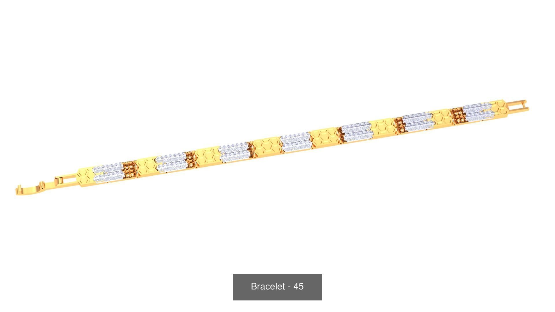 74 Chain Bracelet Unisex Bracelets Pack 3D Model Collection_27