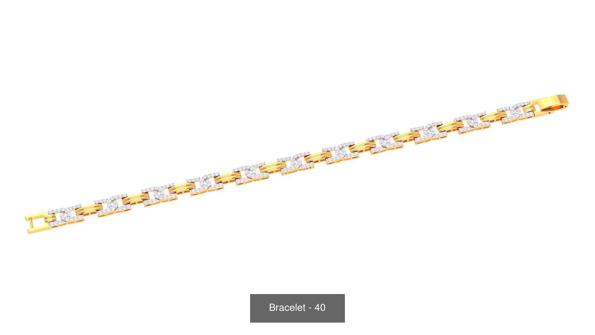 74 Chain Bracelet Unisex Bracelets Pack 3D Model Collection_30