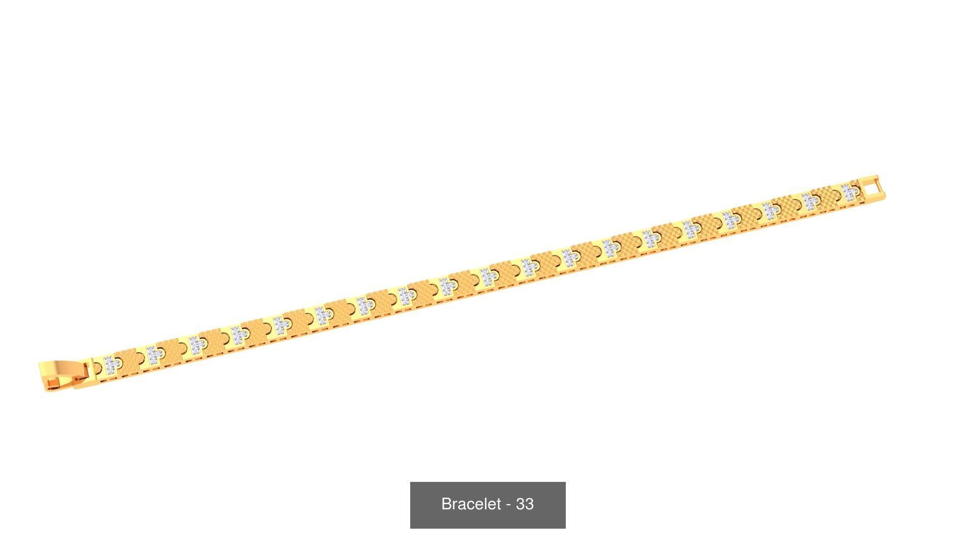 74 Chain Bracelet Unisex Bracelets Pack 3D Model Collection_37