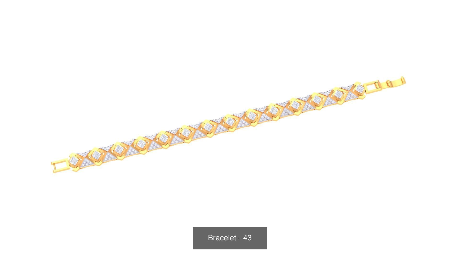 74 Chain Bracelet Unisex Bracelets Pack 3D Model Collection_29