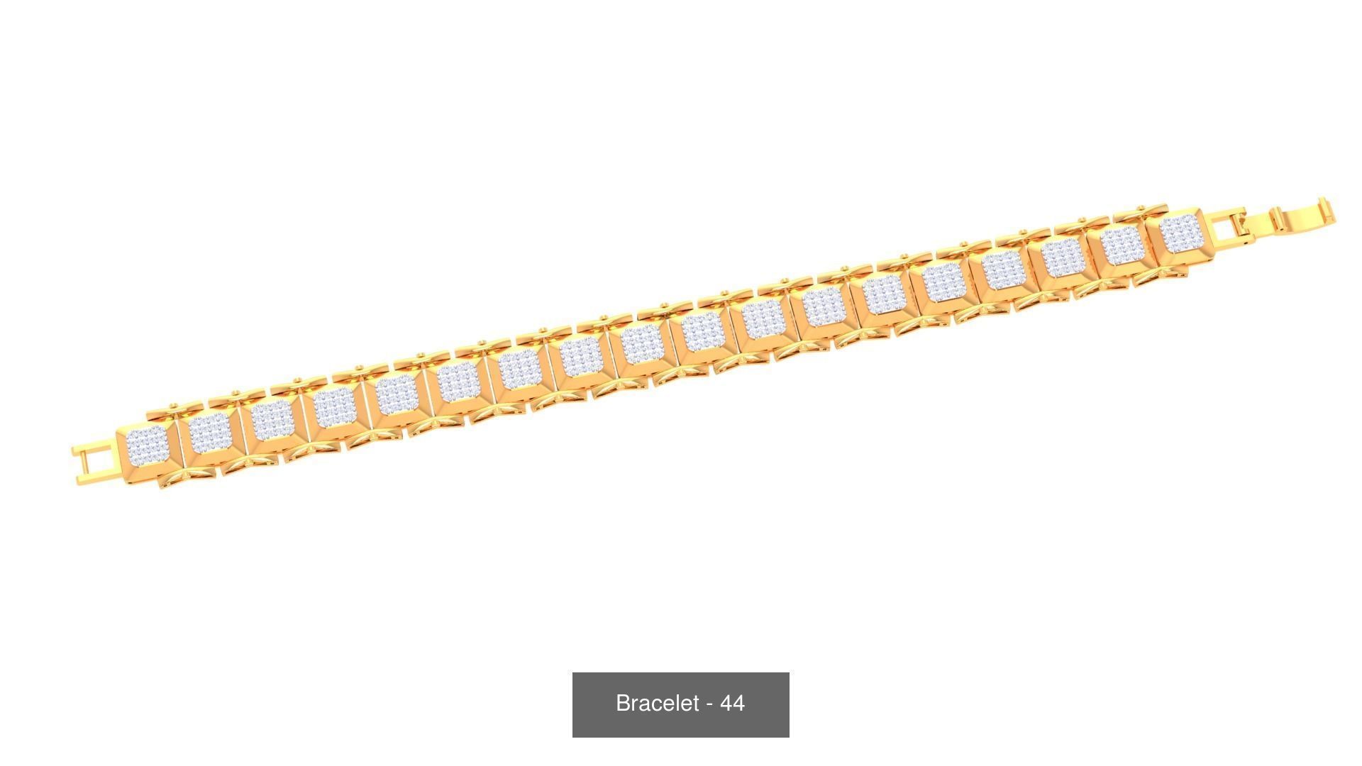 74 Chain Bracelet Unisex Bracelets Pack 3D Model Collection_28