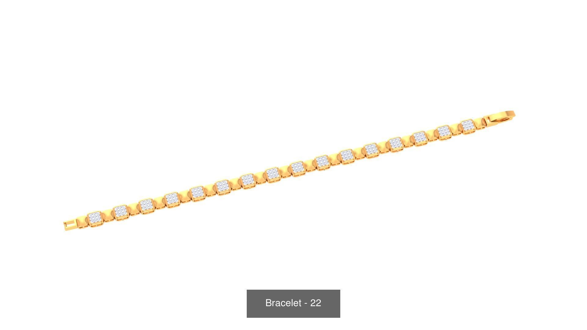 74 Chain Bracelet Unisex Bracelets Pack 3D Model Collection_46