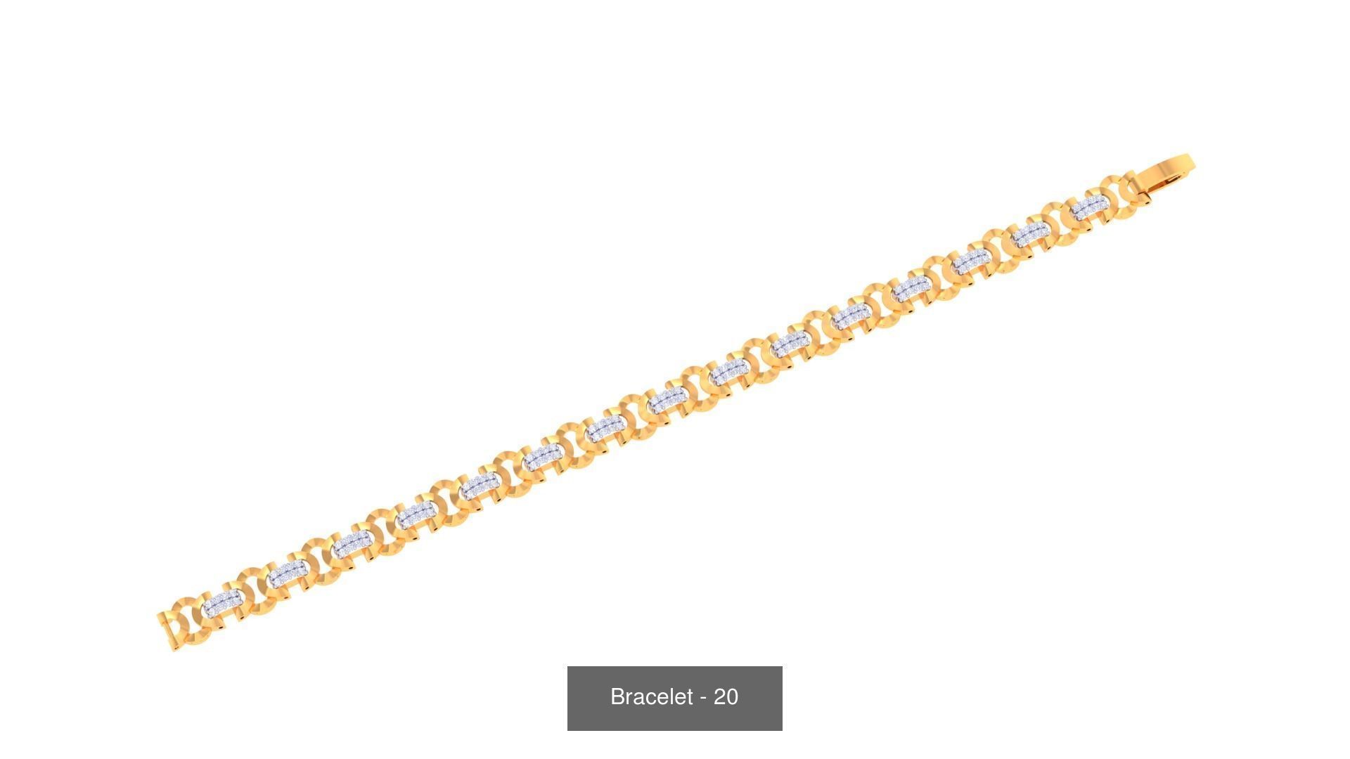 74 Chain Bracelet Unisex Bracelets Pack 3D Model Collection_48