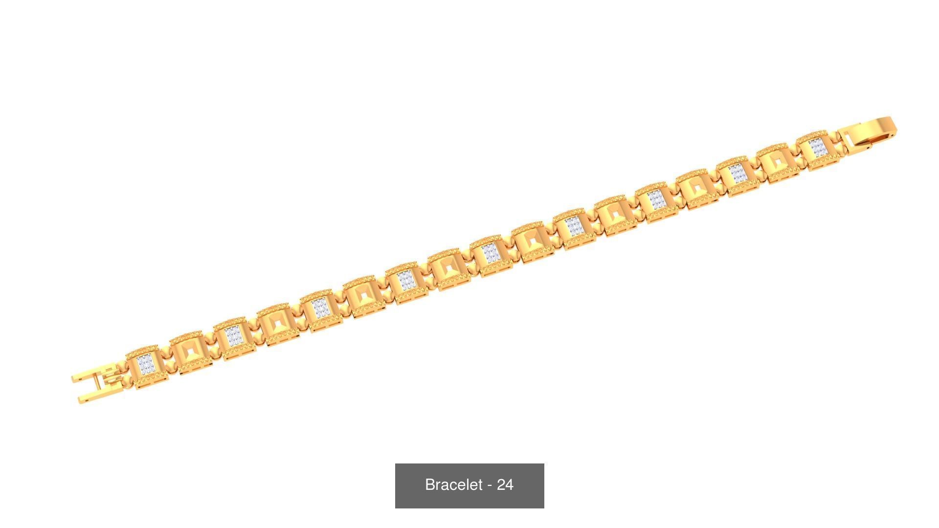 74 Chain Bracelet Unisex Bracelets Pack 3D Model Collection_44