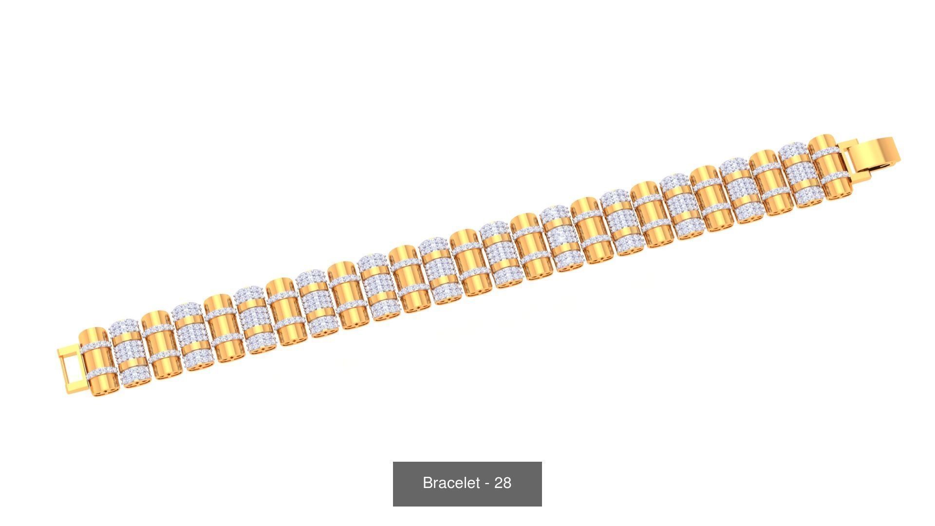 74 Chain Bracelet Unisex Bracelets Pack 3D Model Collection_42