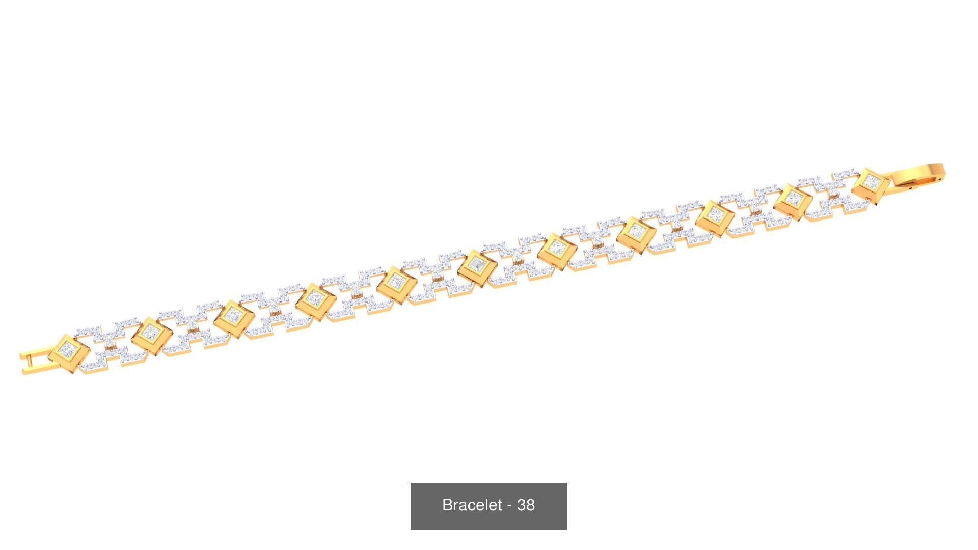 74 Chain Bracelet Unisex Bracelets Pack 3D Model Collection_32