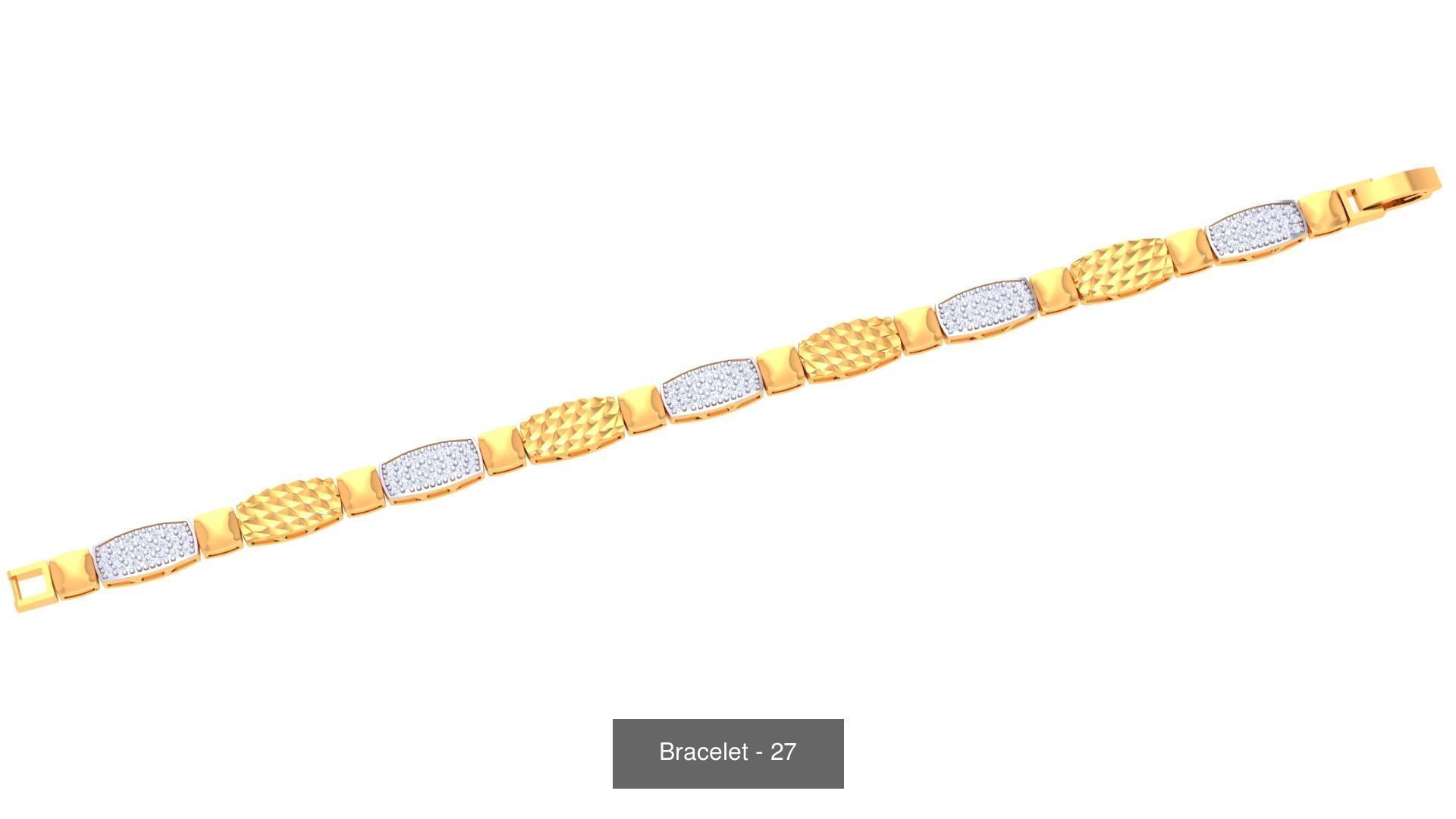 74 Chain Bracelet Unisex Bracelets Pack 3D Model Collection_43