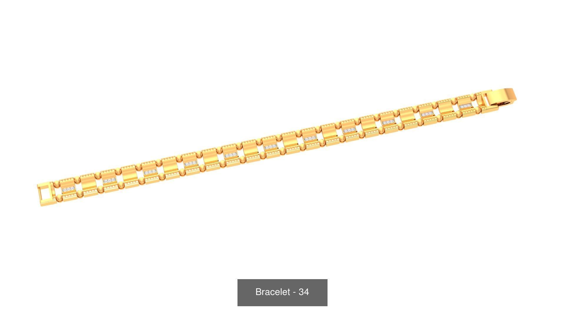 74 Chain Bracelet Unisex Bracelets Pack 3D Model Collection_36