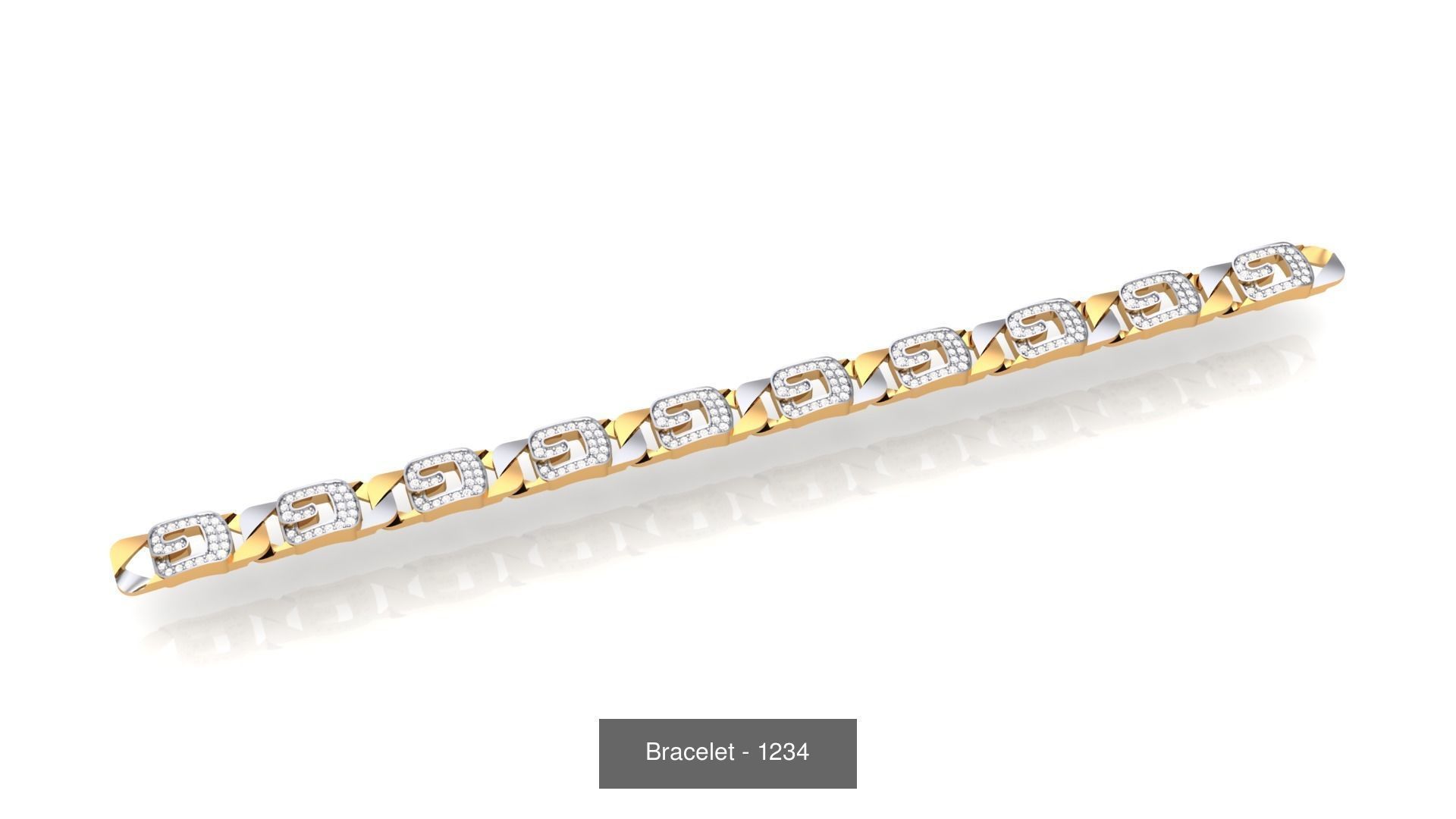 74 Chain Bracelet Unisex Bracelets Pack 3D Model Collection_69
