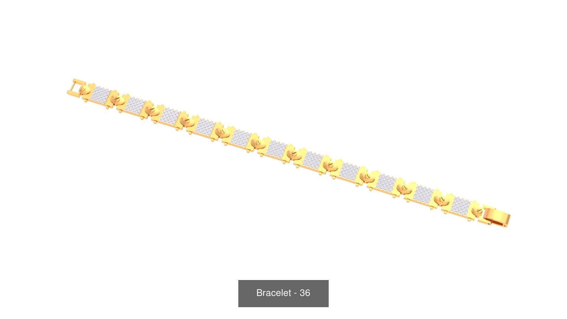 74 Chain Bracelet Unisex Bracelets Pack 3D Model Collection_34