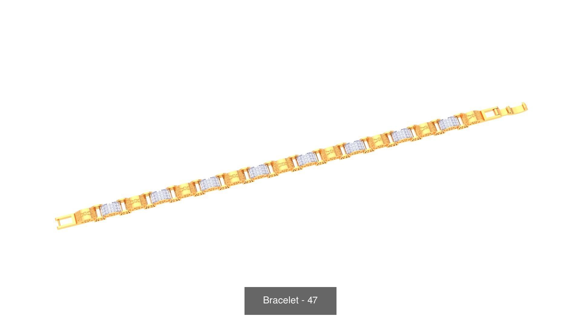 74 Chain Bracelet Unisex Bracelets Pack 3D Model Collection_26