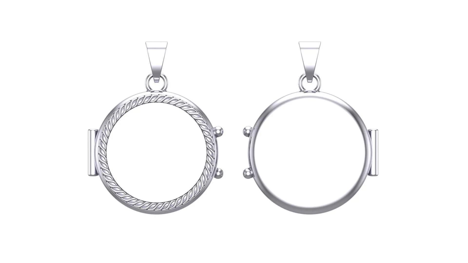 Relicario sterling silver oval locket 3D print model