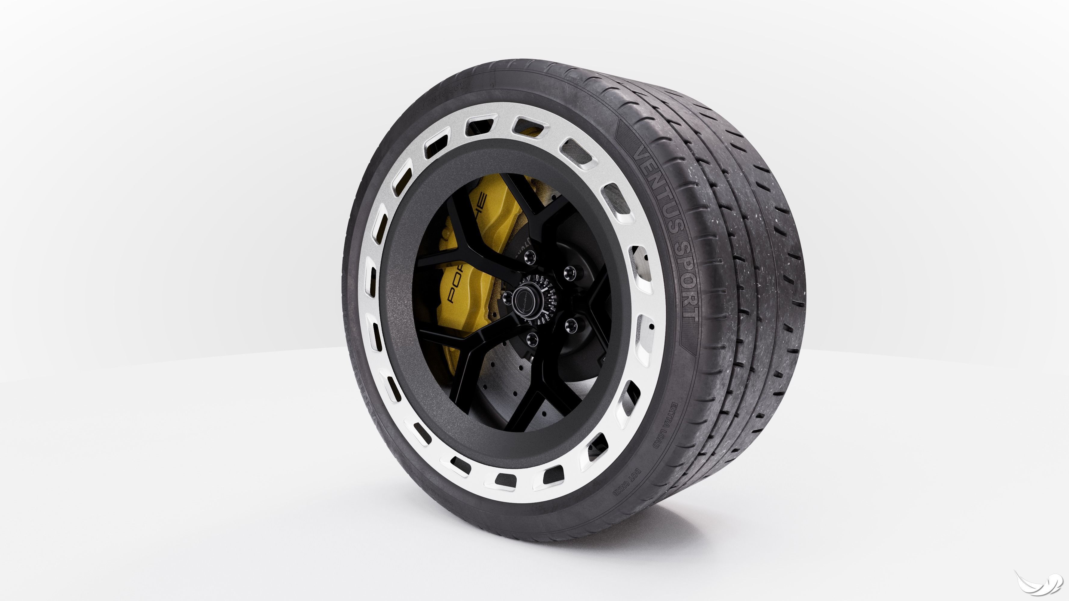Car Wheel 3D model_3