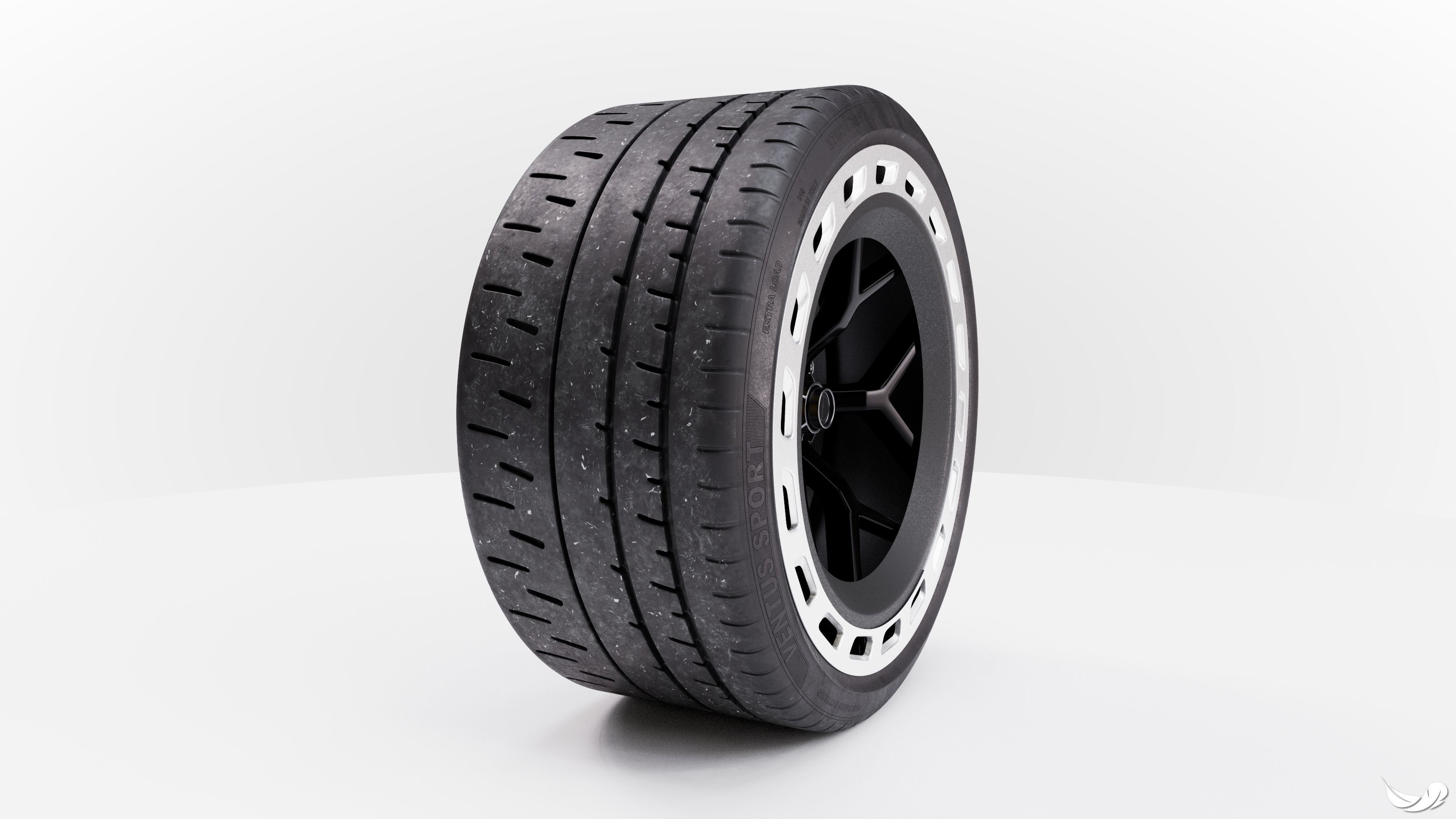 Car Wheel 3D model_8