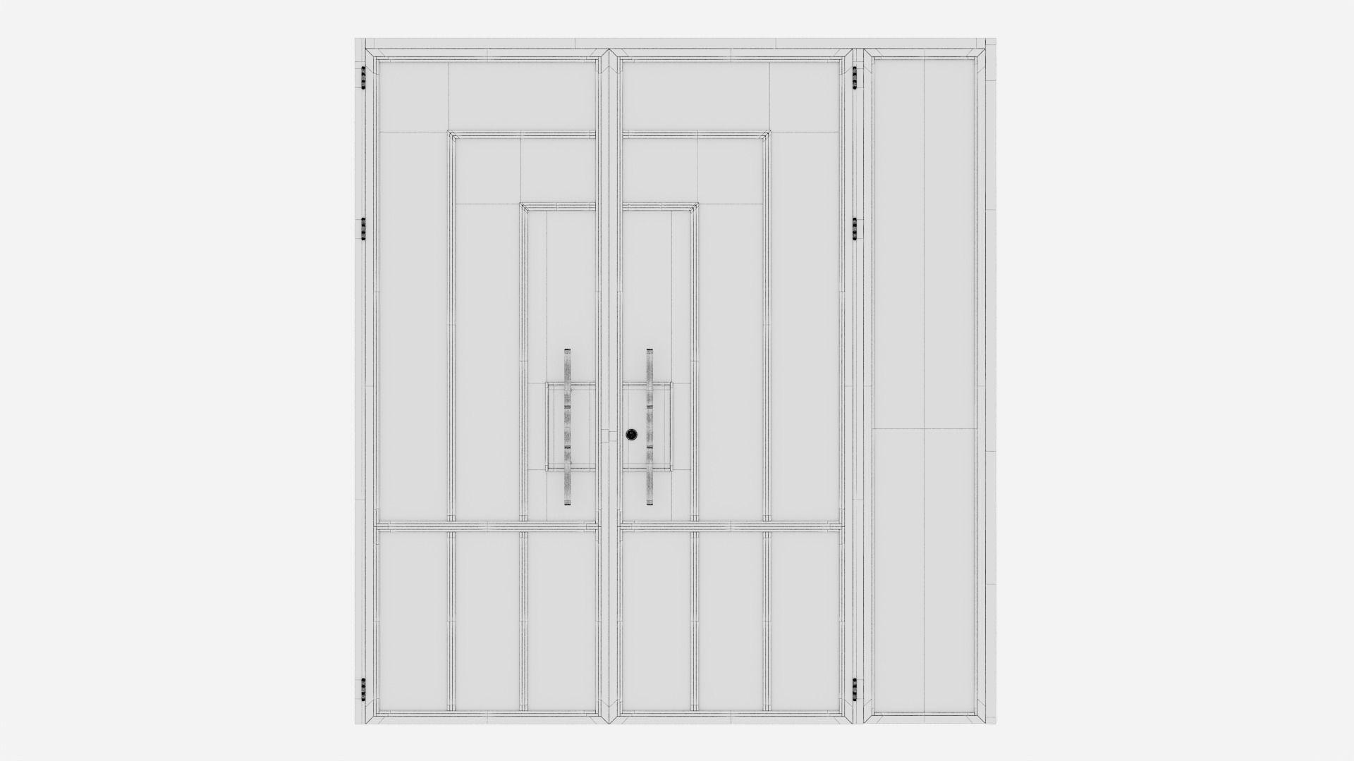 Aluminium door 224 3D model_5