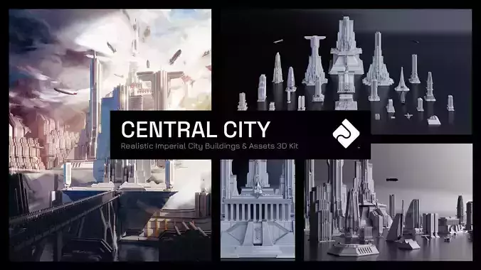 Central City Realistic Imperial City Buildings and Assets 3D Kit