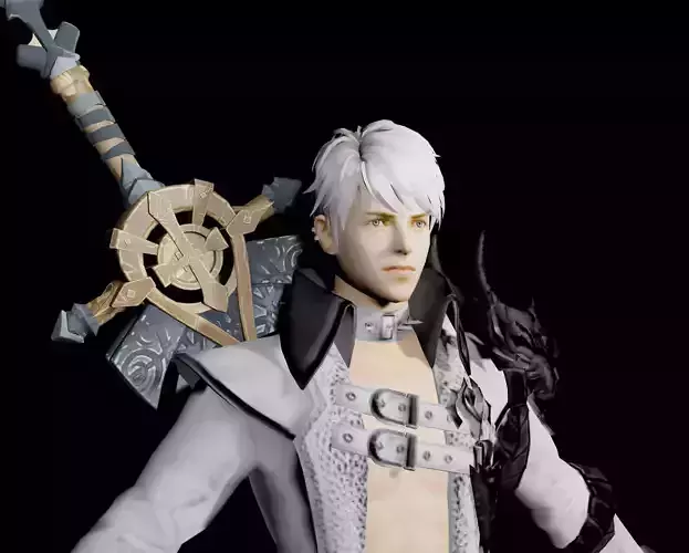 Danial character from final fantasy xiv 3D model