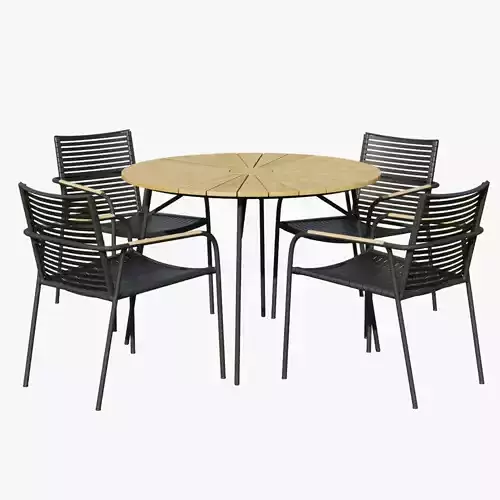 Jysk RANGSTRUP NABE garden set chair table 3D model
