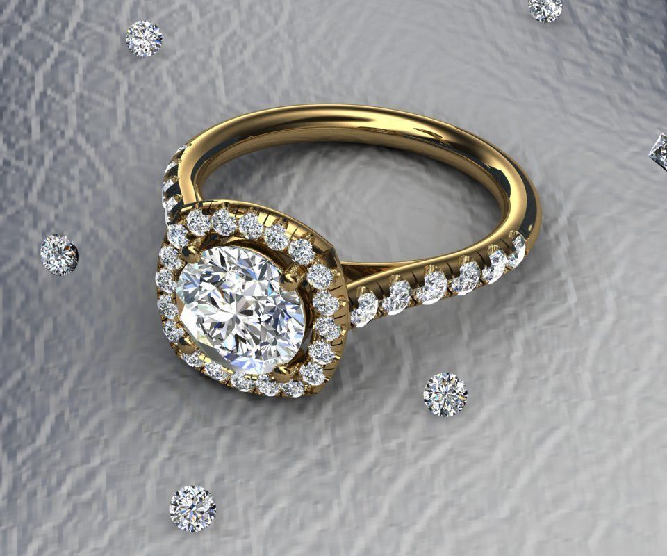 3D cad file ready to print  Engagement ring 3D print model_7