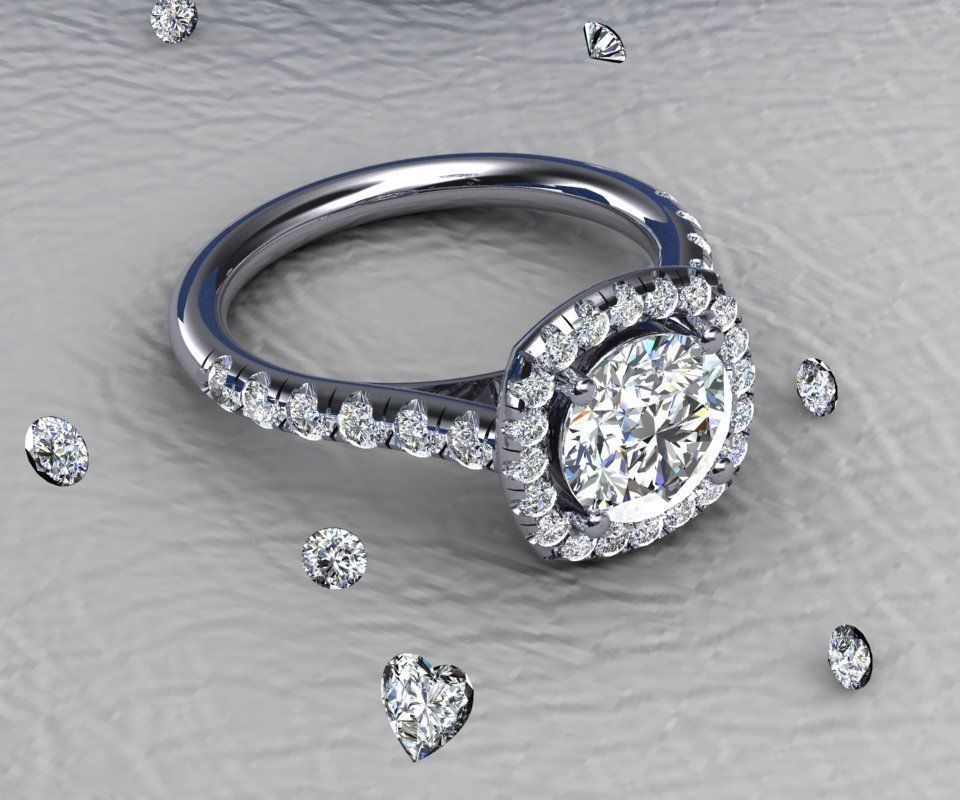 3D cad file ready to print  Engagement ring 3D print model_2