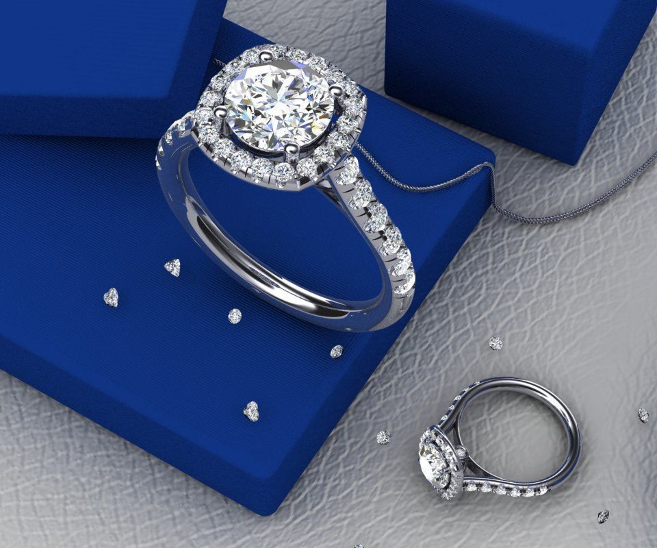 3D cad file ready to print  Engagement ring 3D print model_3