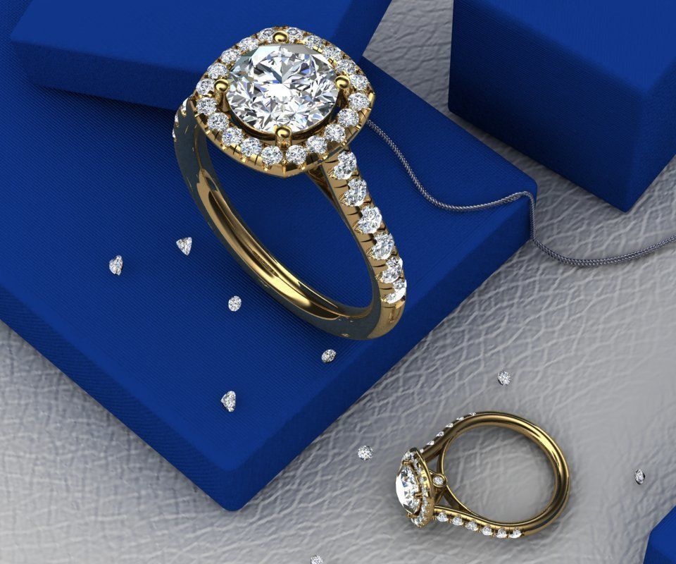 3D cad file ready to print  Engagement ring 3D print model_5