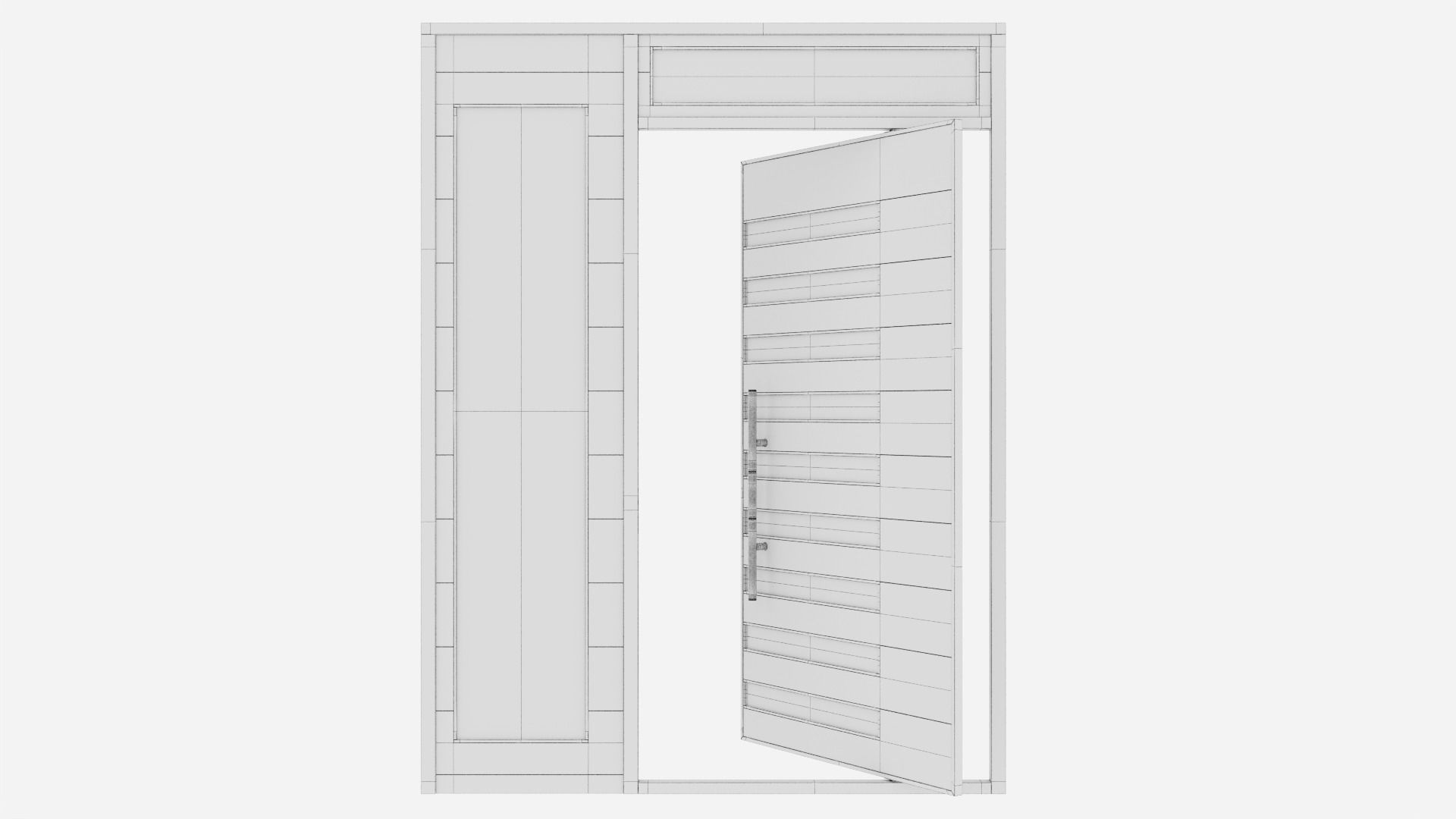 Aluminium door 225 3D model_6