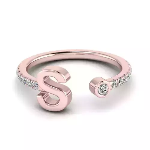 Jewelry alphabet Ring S