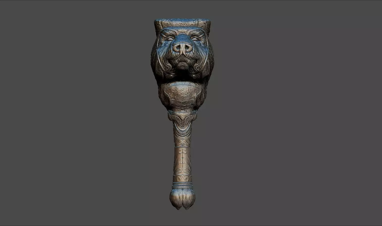 BearHammer ancient egyptian figurine 3D print model