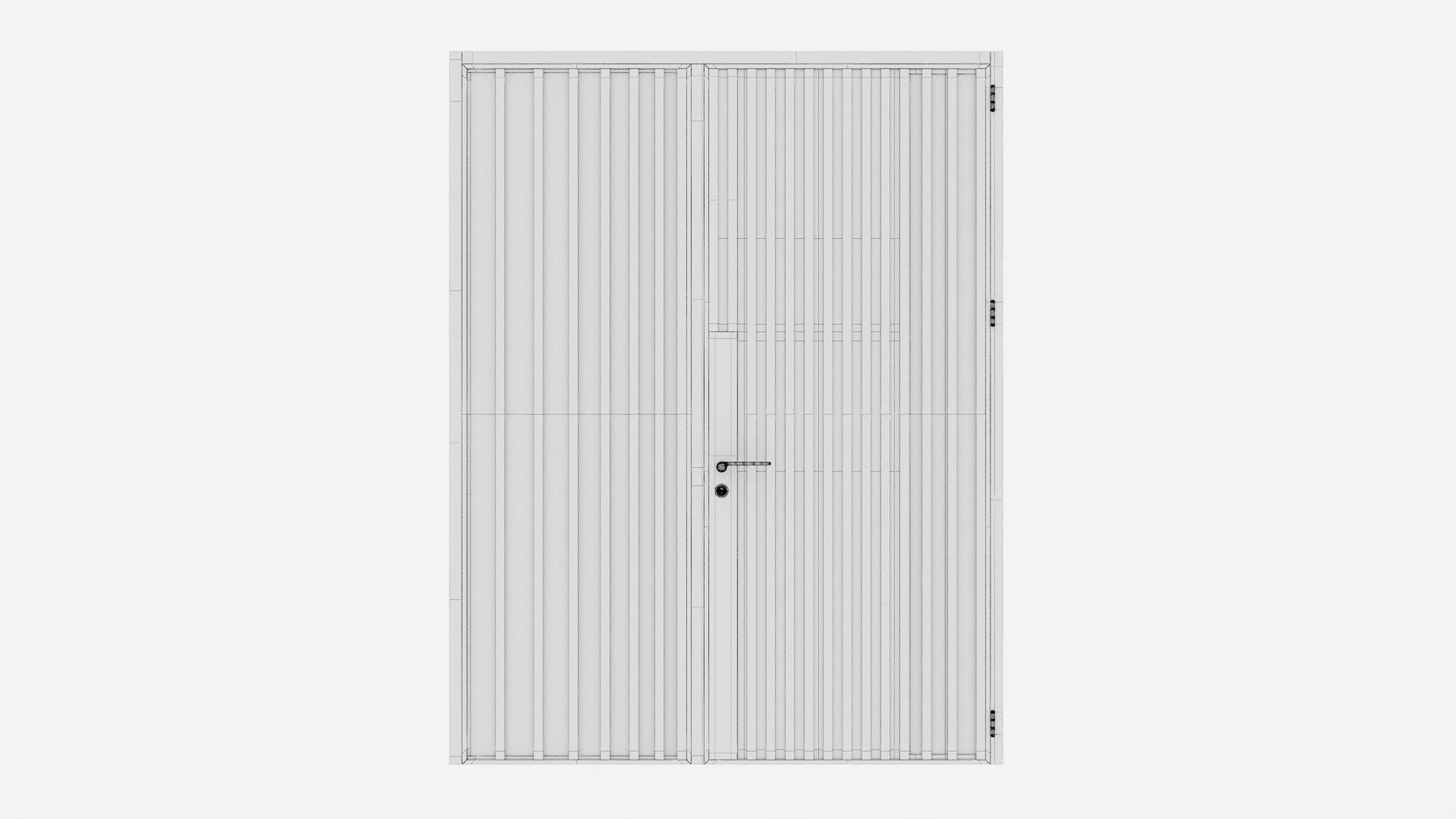 Aluminium door 226 3D model_6