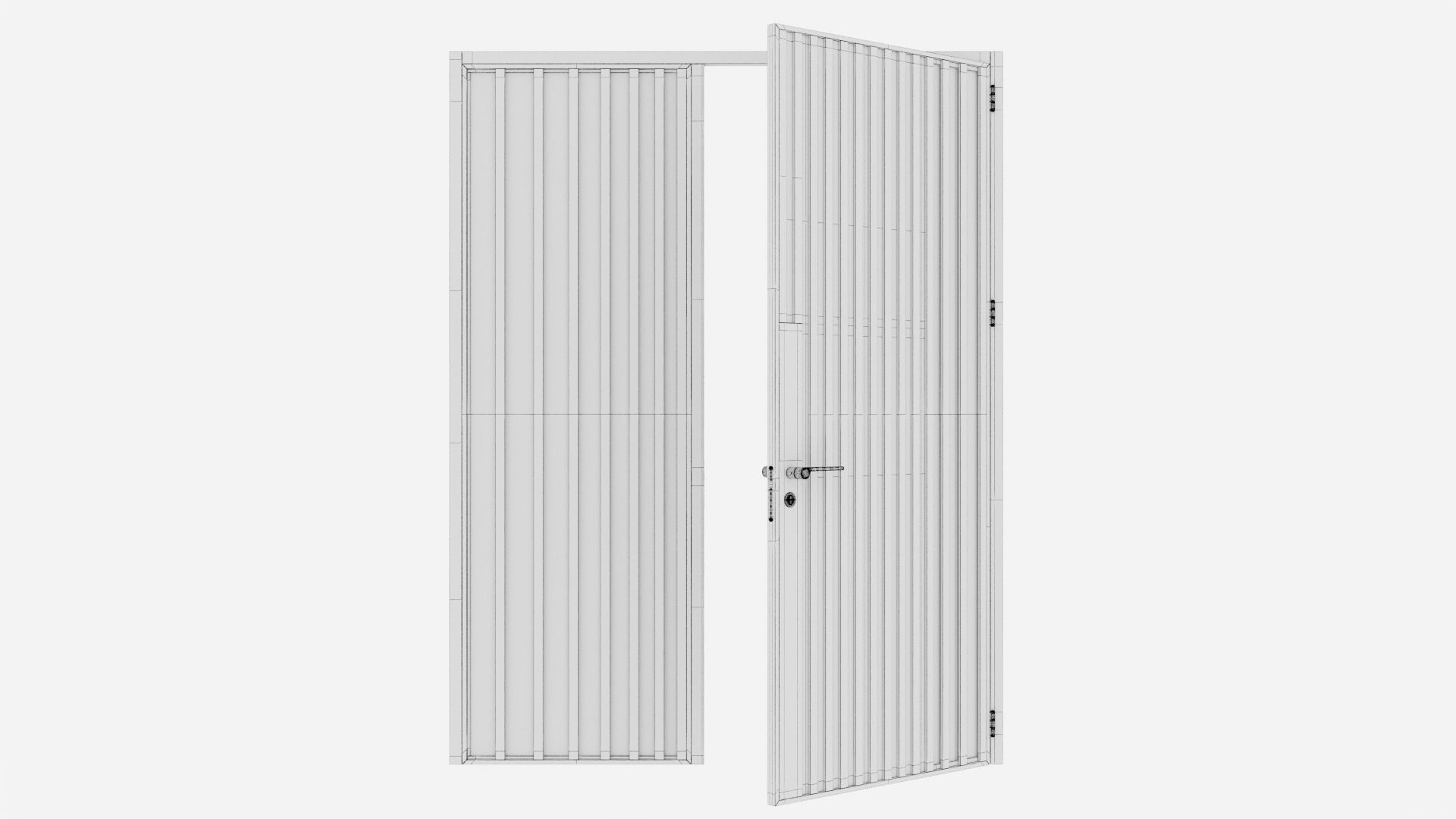 Aluminium door 226 3D model_5
