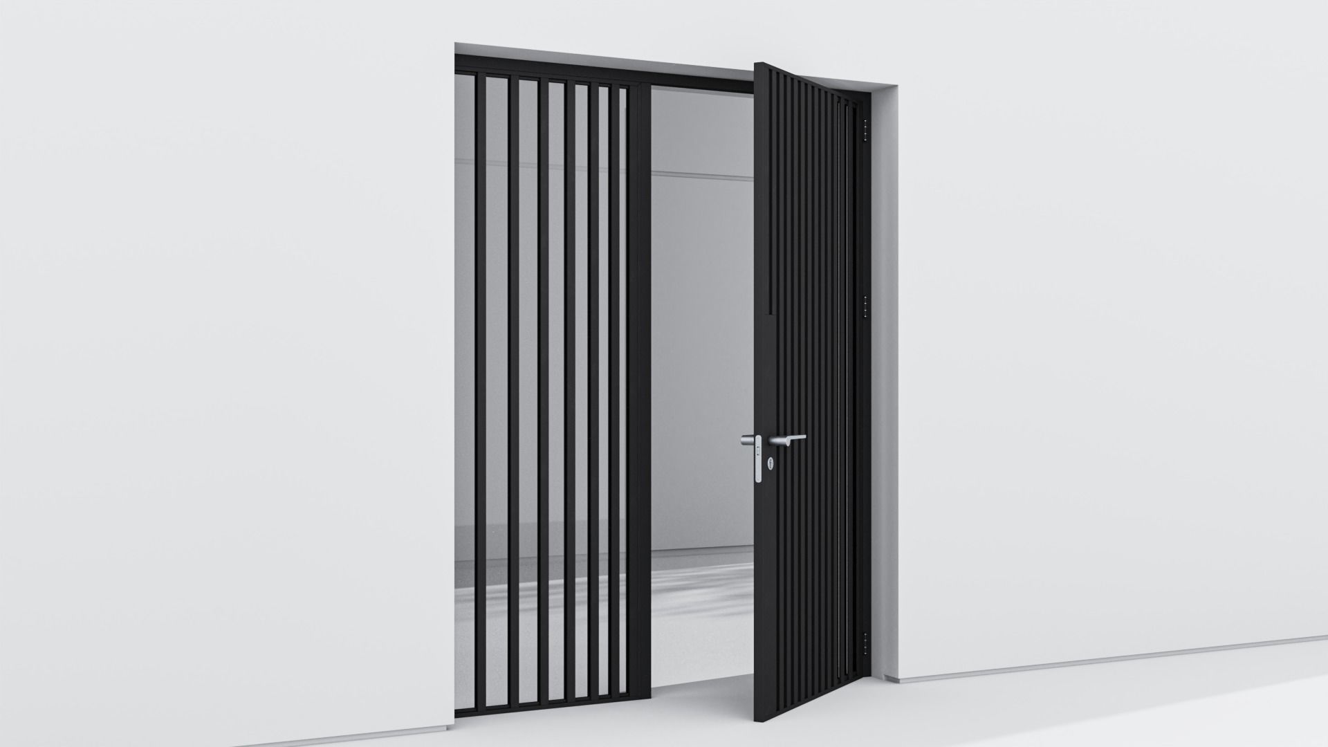 Aluminium door 226 3D model_3