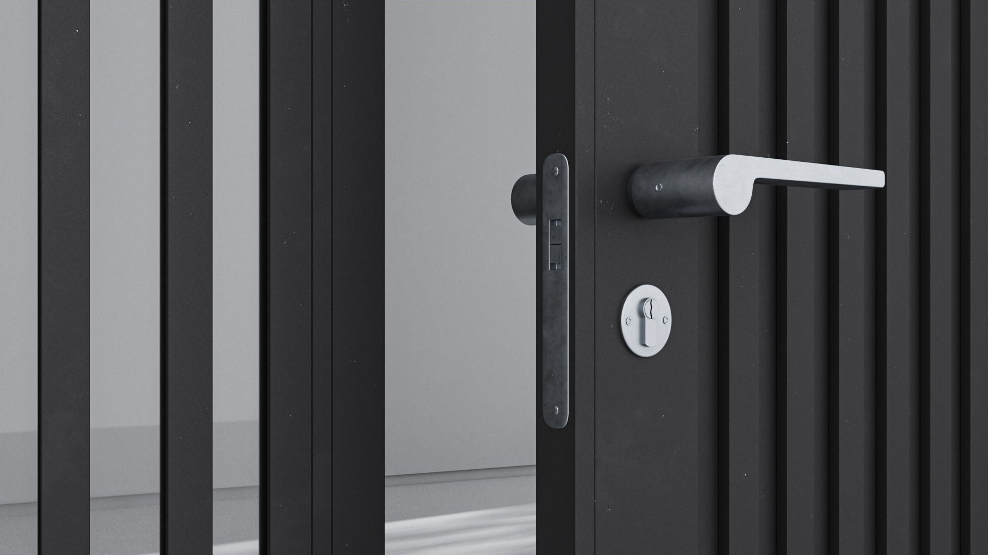 Aluminium door 226 3D model_4