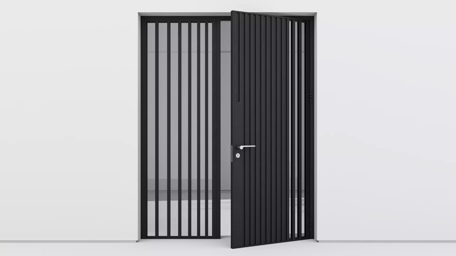 Aluminium door 226 3D model_0