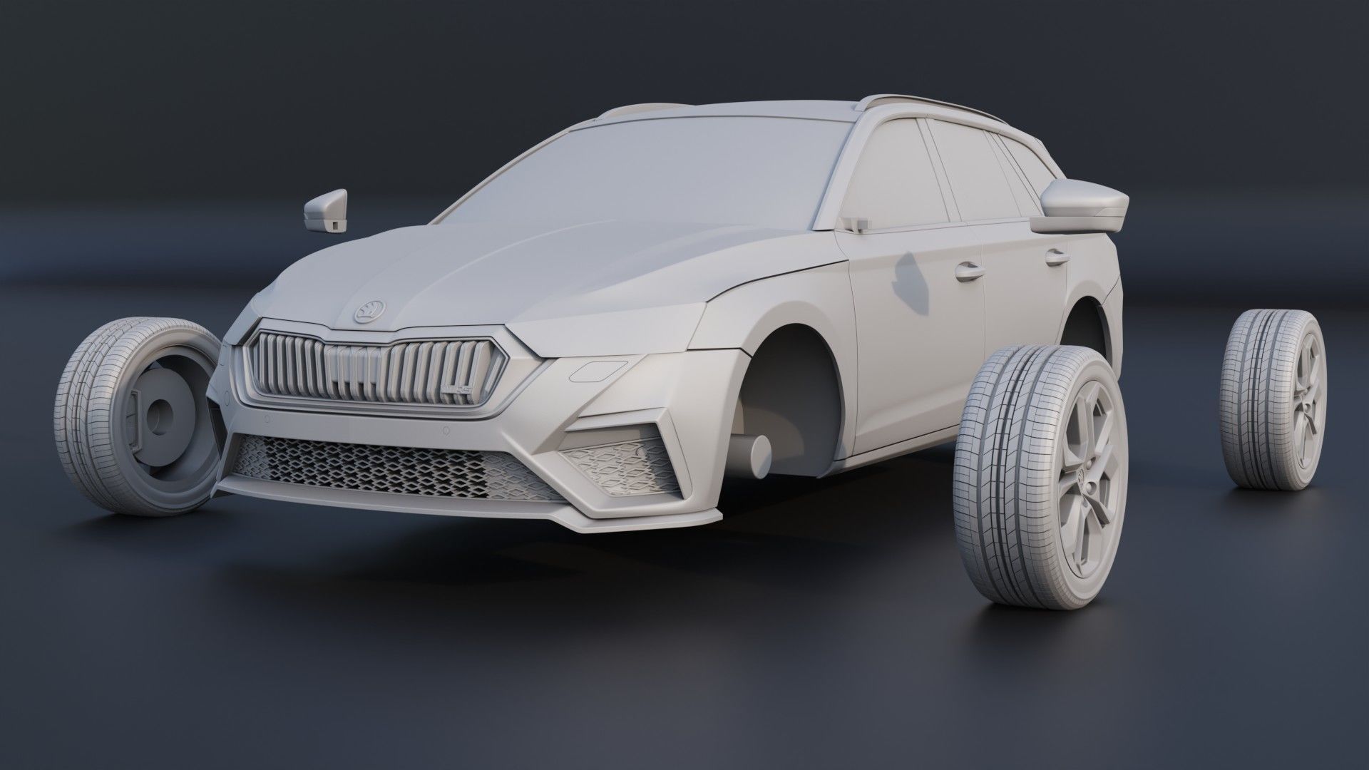  Skoda Octavia IV Combi RS STL for 3D PRINTING 3D print model_7