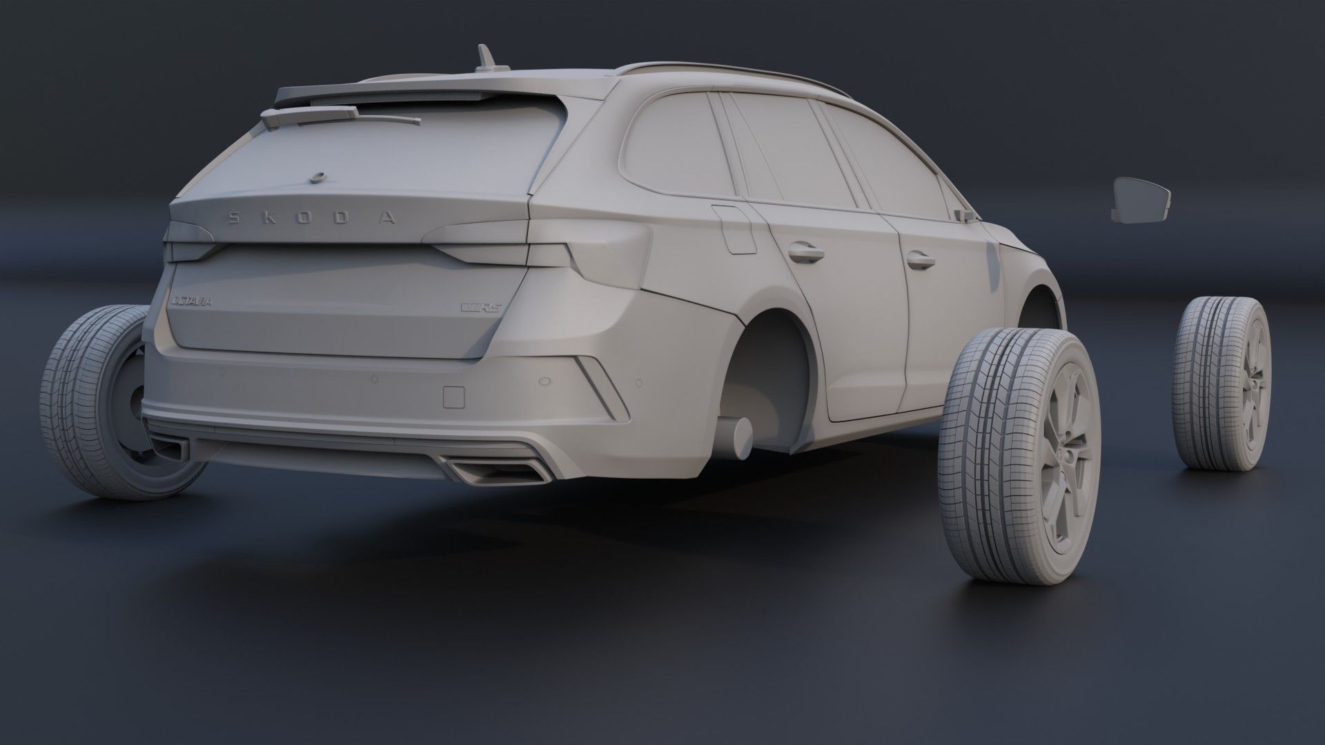  Skoda Octavia IV Combi RS STL for 3D PRINTING 3D print model_8