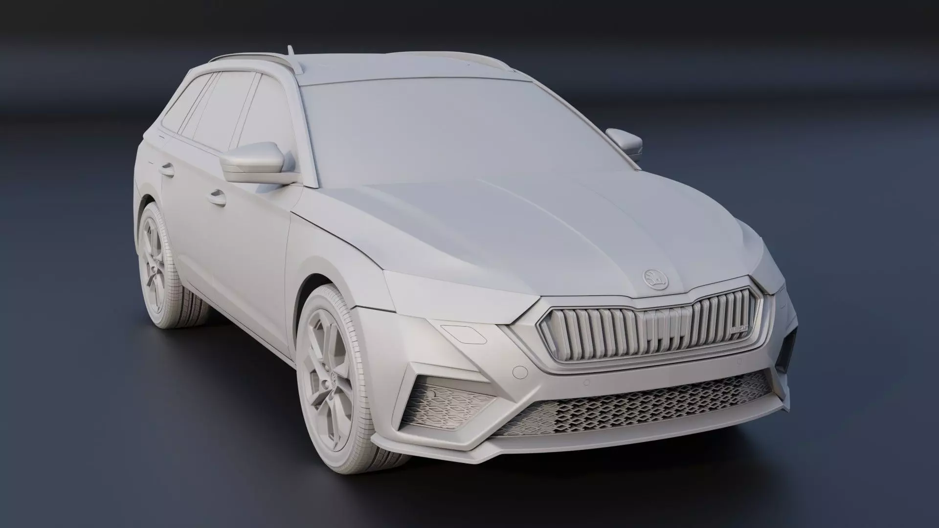  Skoda Octavia IV Combi RS STL for 3D PRINTING 3D print model_0