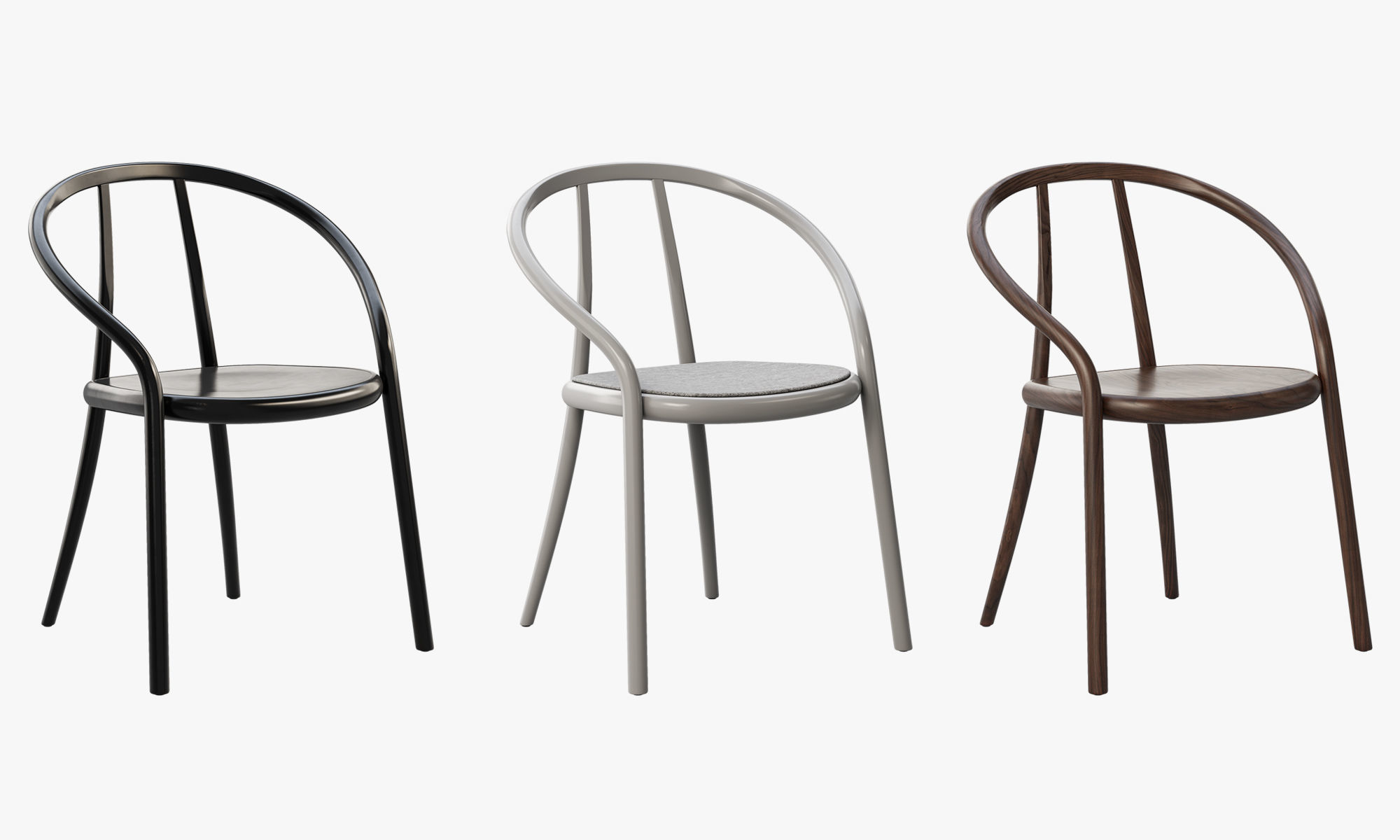 Gustav chairs by Gordon Guillaumier 3 options 3D model_1