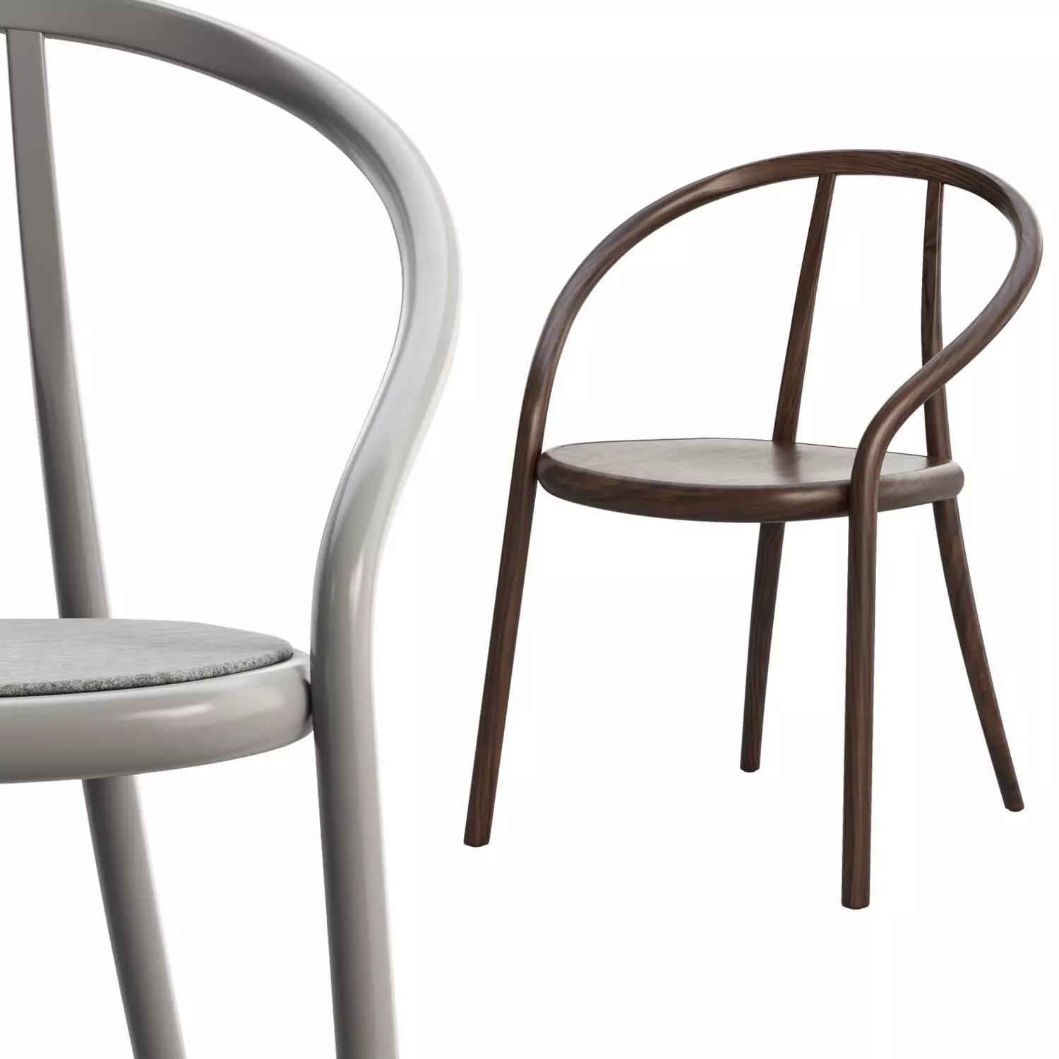 Gustav chairs by Gordon Guillaumier 3 options 3D model_0