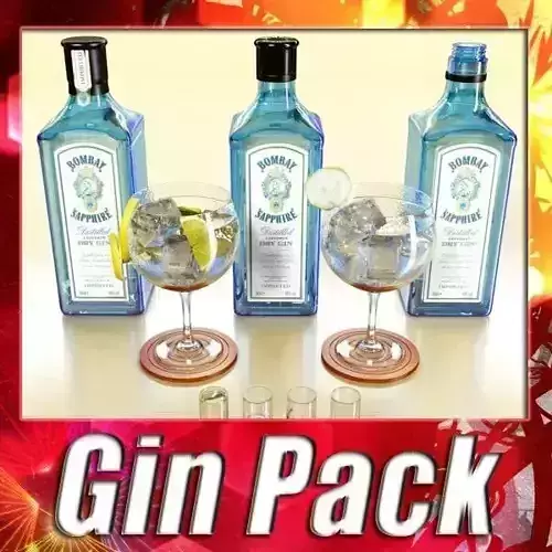 High Detailed Bombay Sapphire Collection