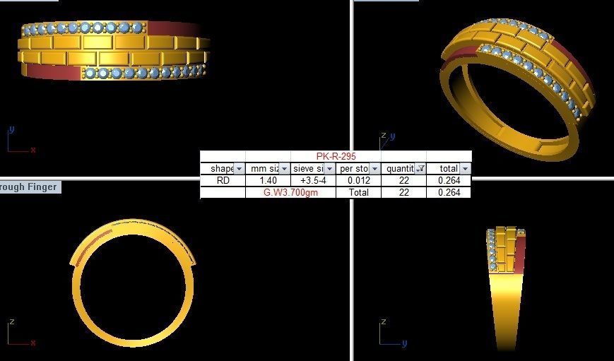 Gents ring - 295 3D print model_3