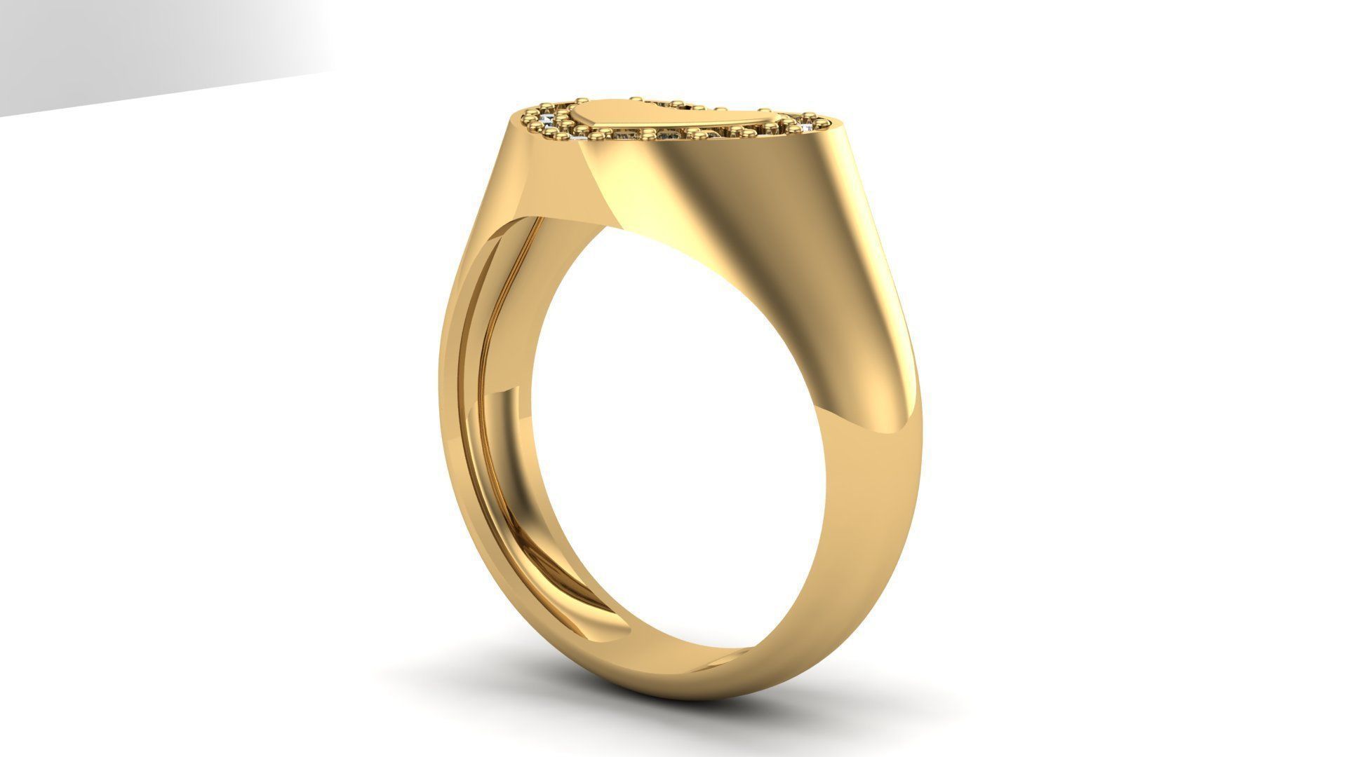 Anel dedinho coracao 3D print model_1